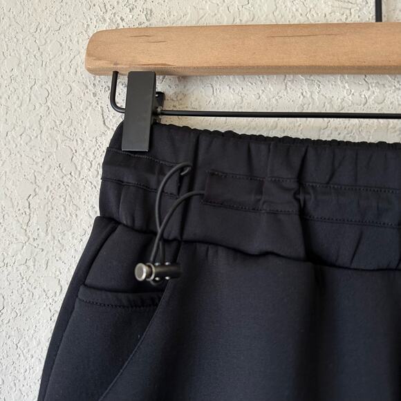 A DAY Trouser Pants Black MR Straight Leg Capri Stretch Minimalist - Picture 4 of 12